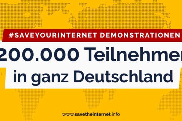 #SaveYourInternet- Demonstrationen in 45 Städten allein in Deutschland