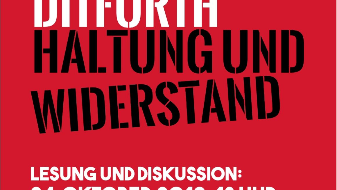 Haltung und Widerstand – Lesung und Diskussion mit Jutta DitfurthHaltung und Widerstand