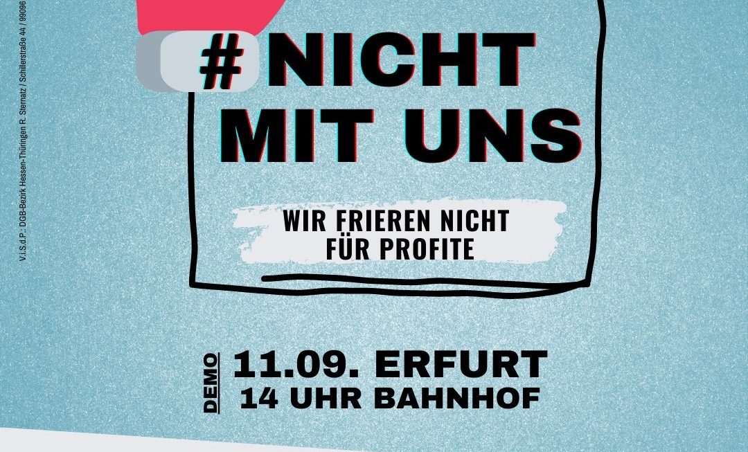 Gemeinsam am 11.09. von Saalfeld zur Demo #nichtmituns nach Erfurt