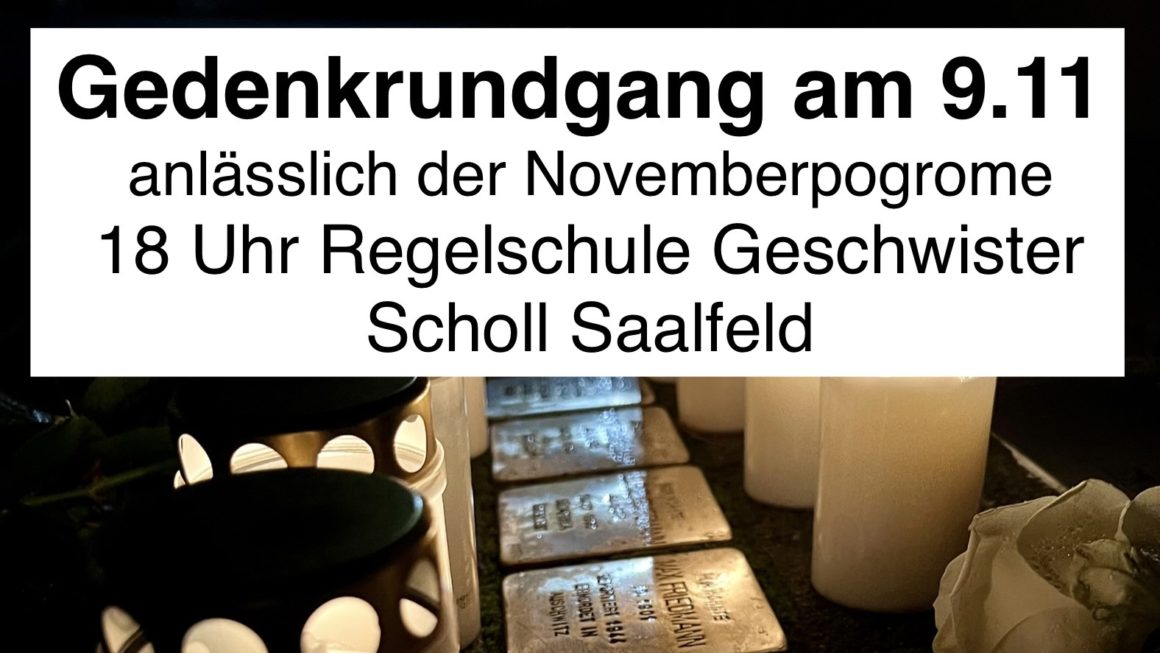 Gedenkrundgang zum 9.11 in Saalfeld