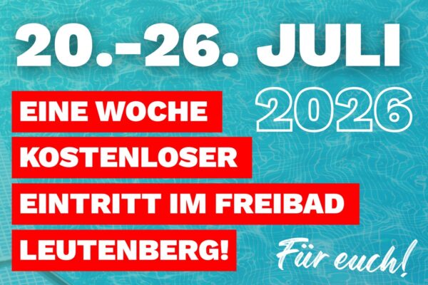 500 Euro Spende ermöglichen 200 Kindern und Jugendlichen freien Eintritt ins Leutenberger Freibad